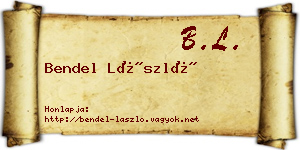 Bendel László névjegykártya