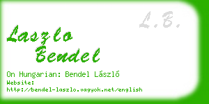 laszlo bendel business card